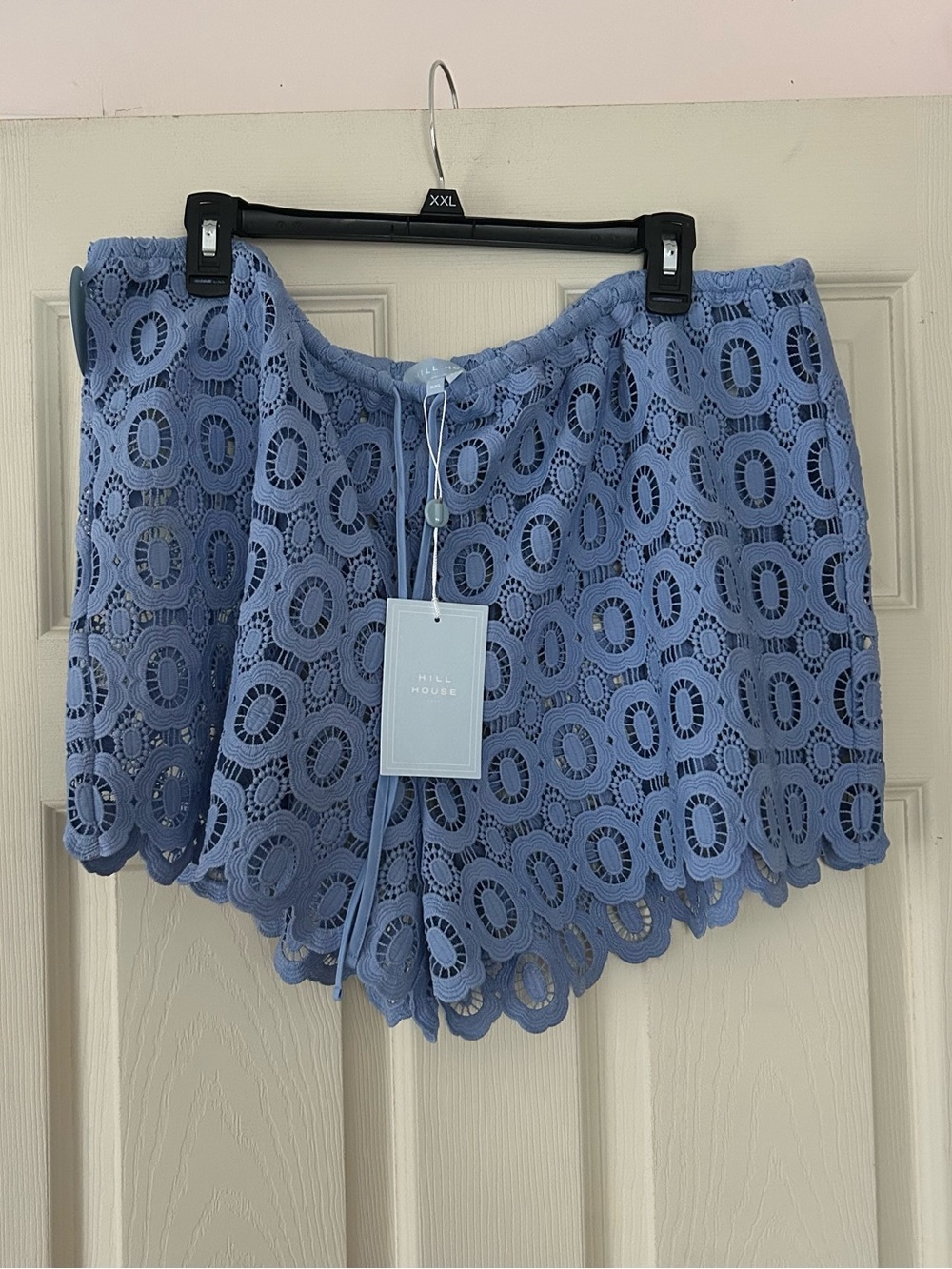 NWT Hill House Kaya eyelet shorts in cornflower, XXL